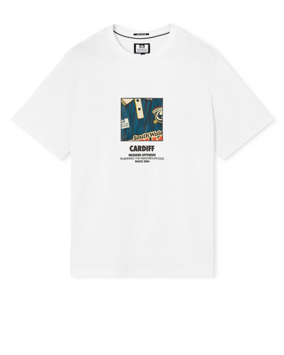 City Series 8 Cardiff T-Shirt White/Blue – Weekend Offender