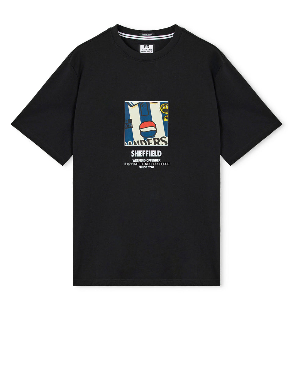 City Series 8 Sheffield T-Shirt Black/Blue – Weekend Offender
