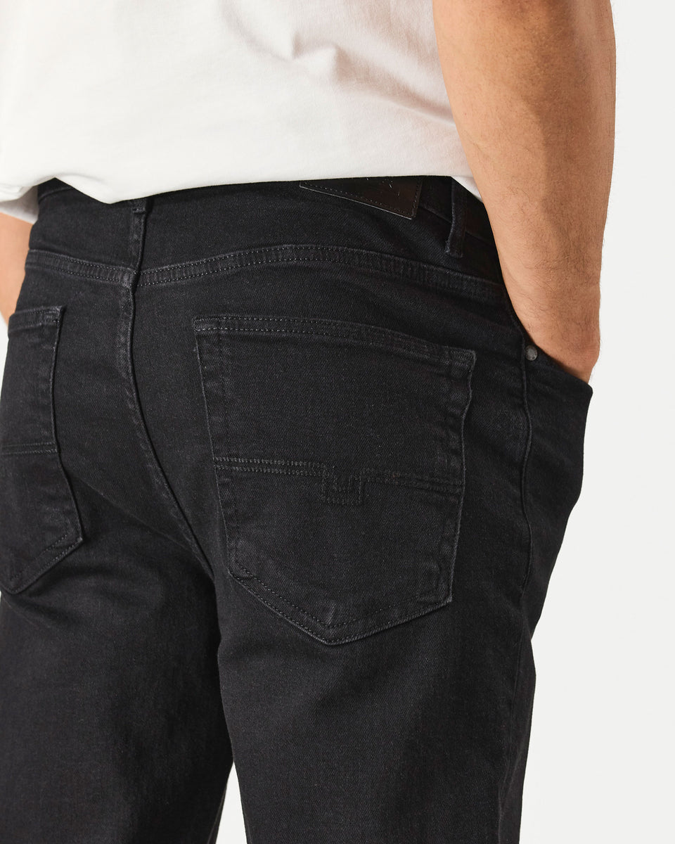 Double Shaded Solid Straight Denim Jeans