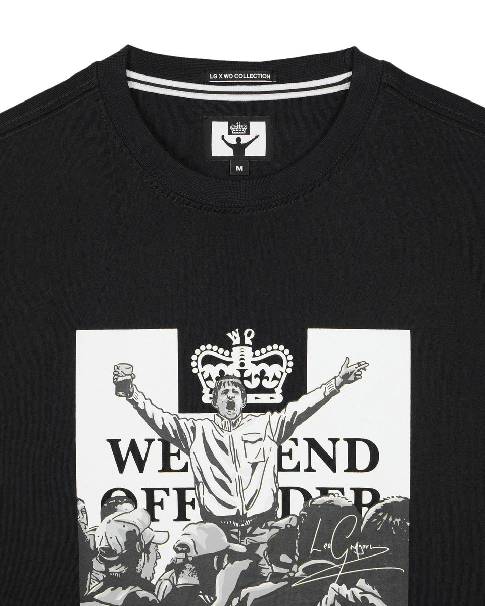 Plus Size - Leo Gregory Mono Graphic T-Shirt Black – Weekend Offender