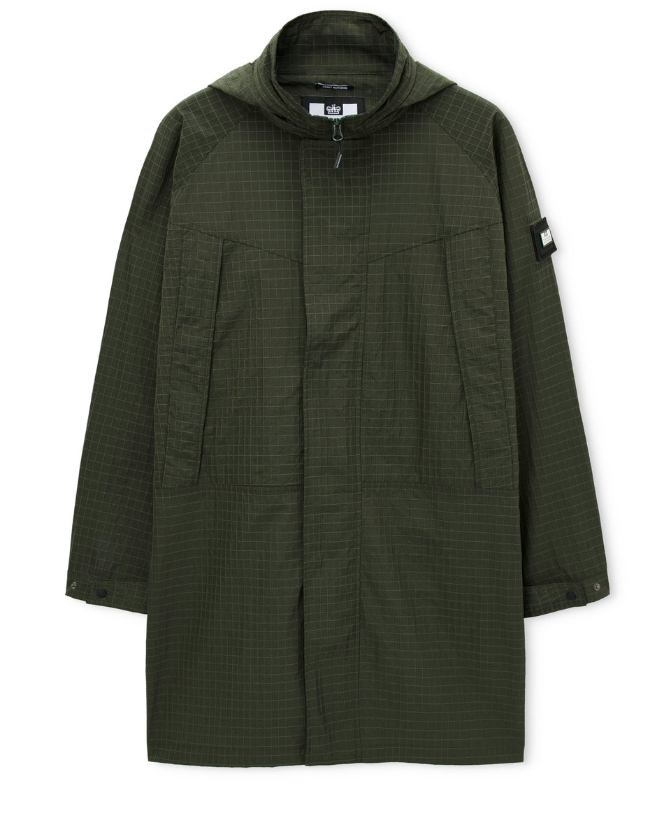 Algiers Longline Mac Black Forest Green – Weekend Offender