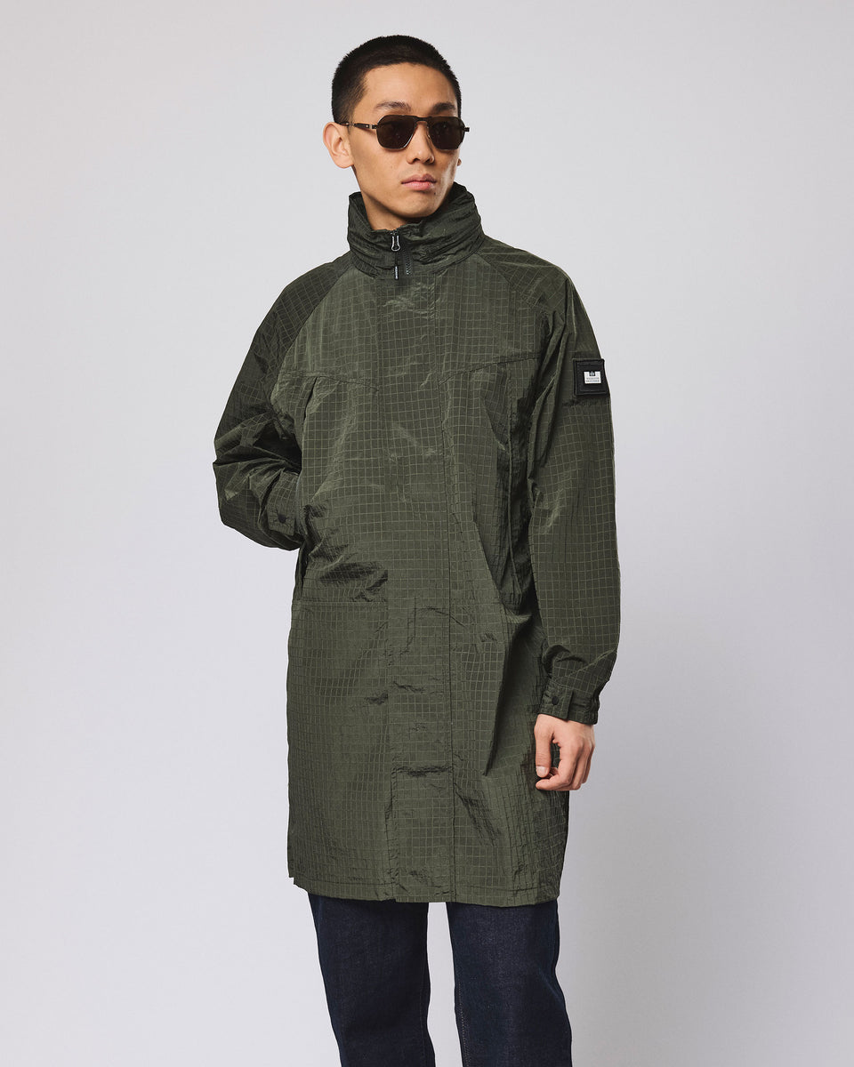 Algiers Longline Mac Black Forest Green – Weekend Offender