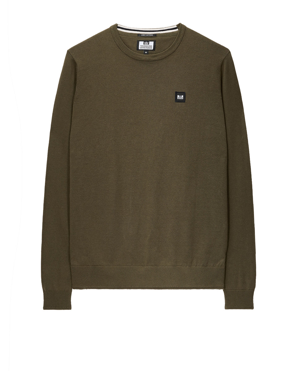 Weekend Offender Solace Crew Neck Sweater in Blue for Men