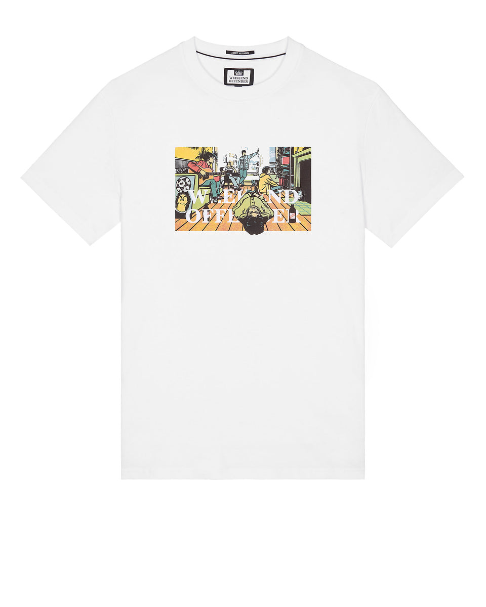 Straight Up Tour Tee 白 XL Plus Size - Stratford Avenue Graphic T-Shirt White – Weekend Offender