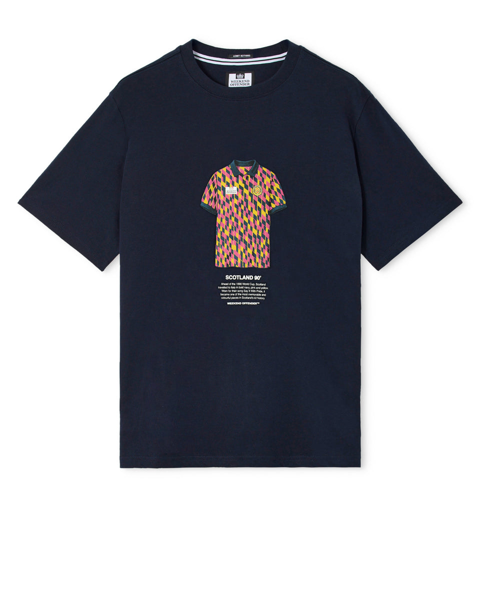 McCoist Graphic T-Shirt Navy – Weekend Offender