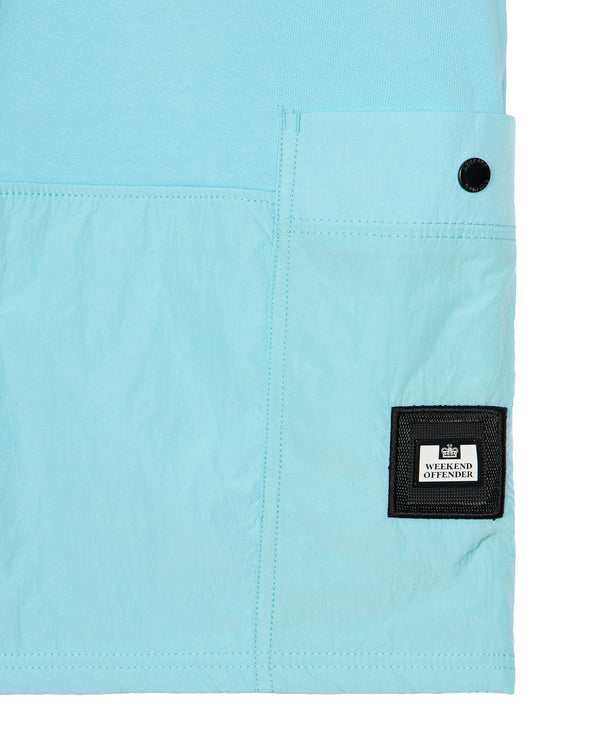 Azeez Parachute Pocket Shorts Saltwater Blue
