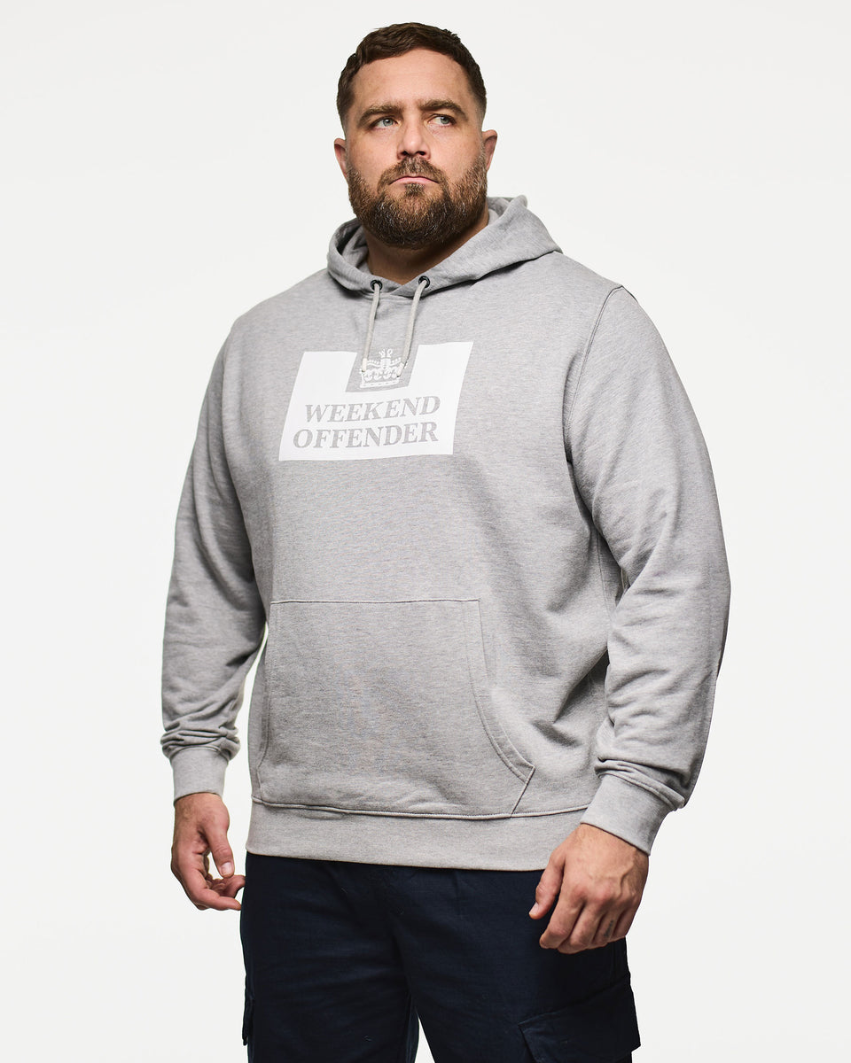 Plus Size - HM Service Classic Hoodie Grey Marl – Weekend Offender