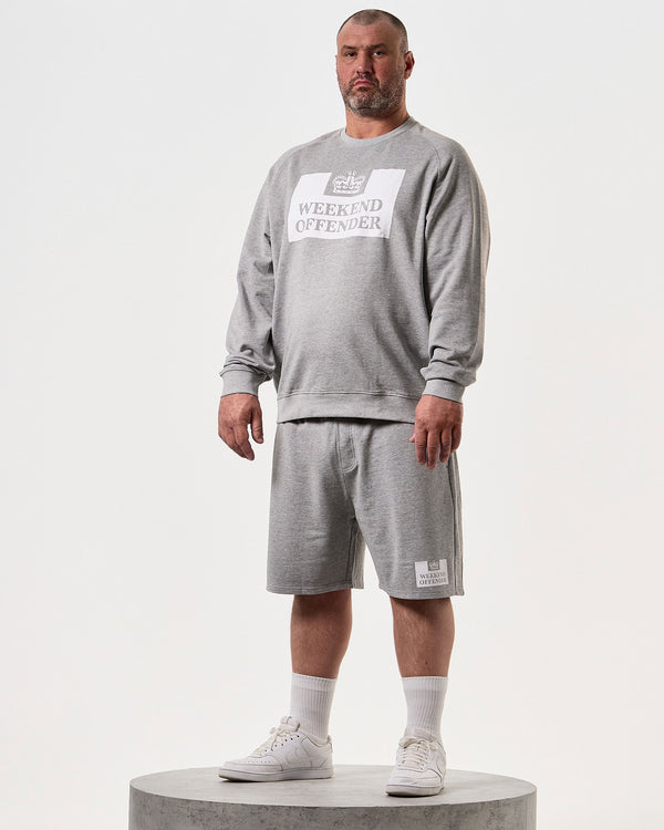 Penitentiary Classic Sweatshirt Grey Marl - Plus Size