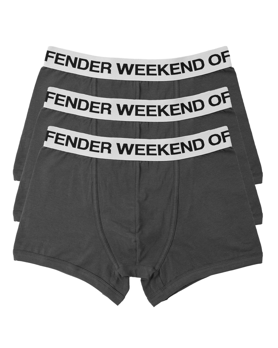 WEEKEND OFFENDER Lads Mens Boxers Hipster Trunks Shorty Grey NEW +