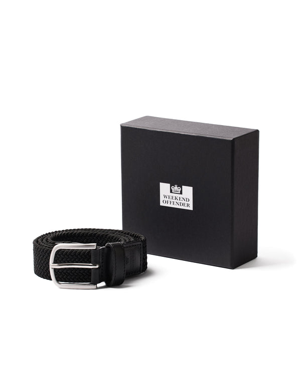 Boxed Woven Belt Black