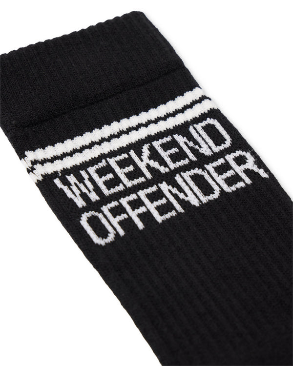 Striped Sports Socks Black