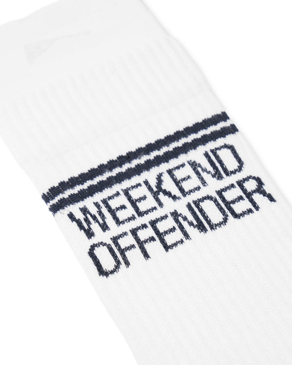 Striped Sports Socks White