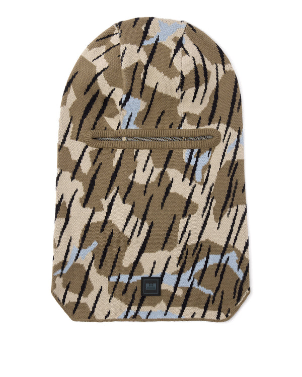 Oden Camo Rib Knit Balaclava Tobacco Brown