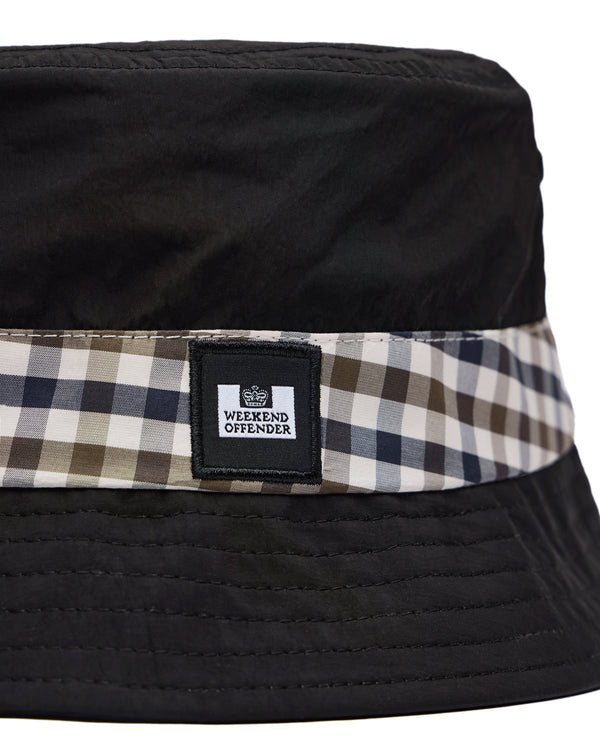 Queensland Bucket Hat Black/Mid House Check