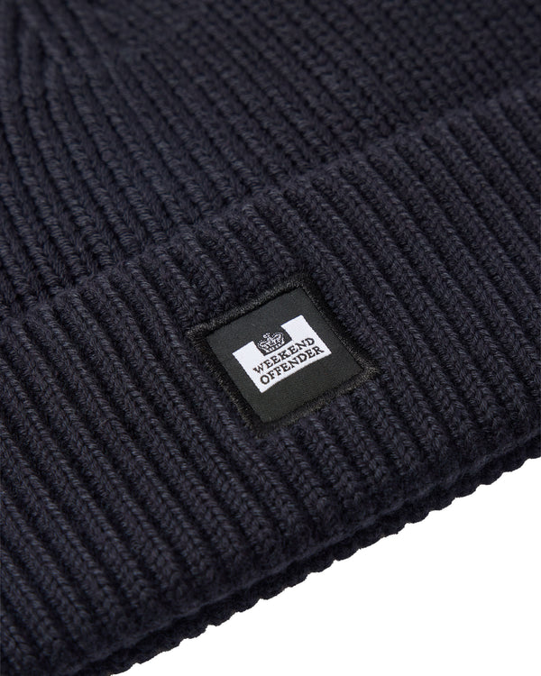 Kettama Rippstrickmütze Marineblau