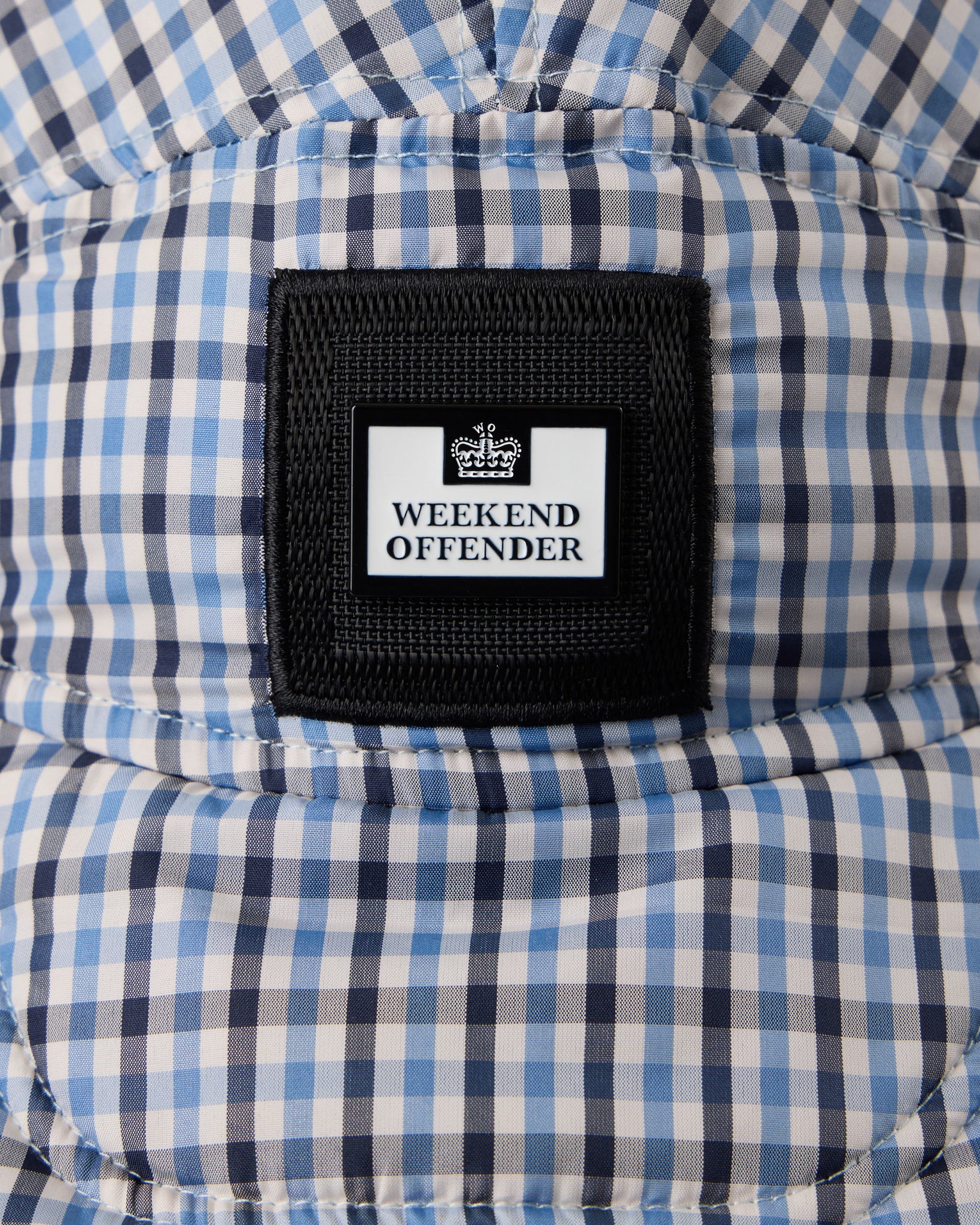 Zabit Check Peaked Trapper Hat Blue House Check