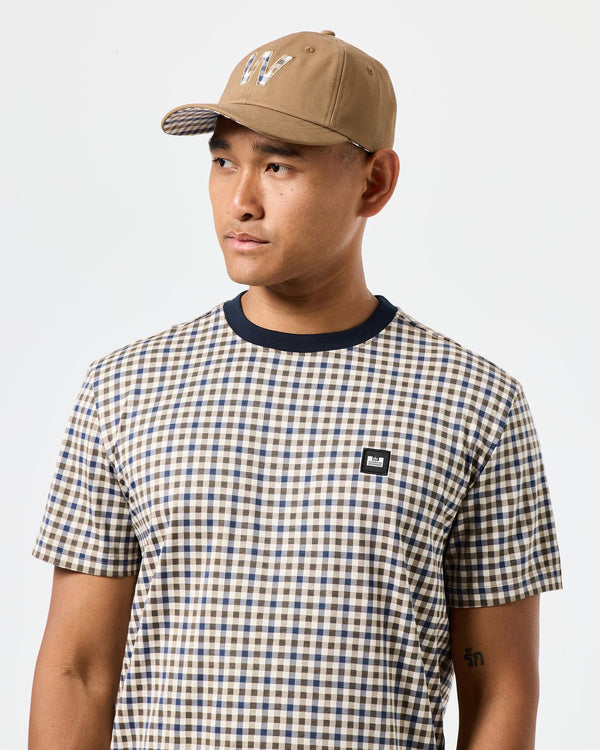 Hattori Cap Mocha Brown/Mid House Check