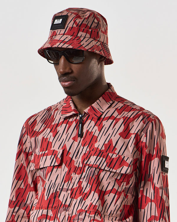 Choroni Bucket Hat Blaze Red Rain Camo