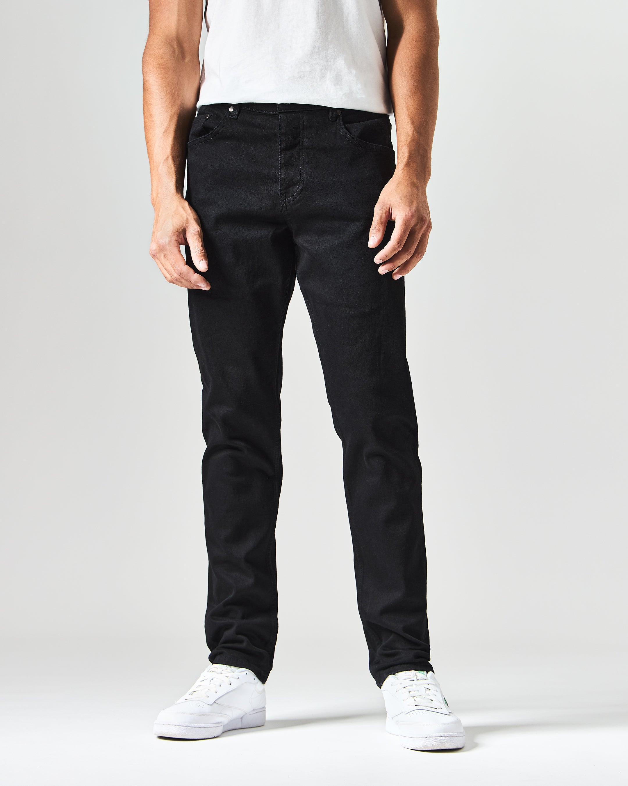 444 Tapered Black Denim Jeans – Weekend Offender