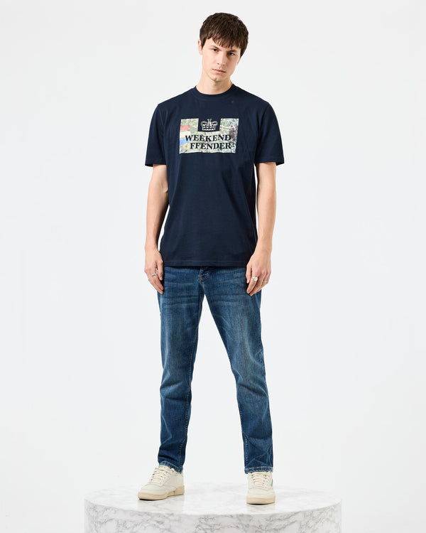 Badman Graphic T-Shirt Navy