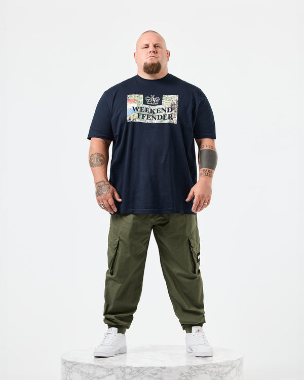 Plus Size - Badman Graphic T-Shirt Navy