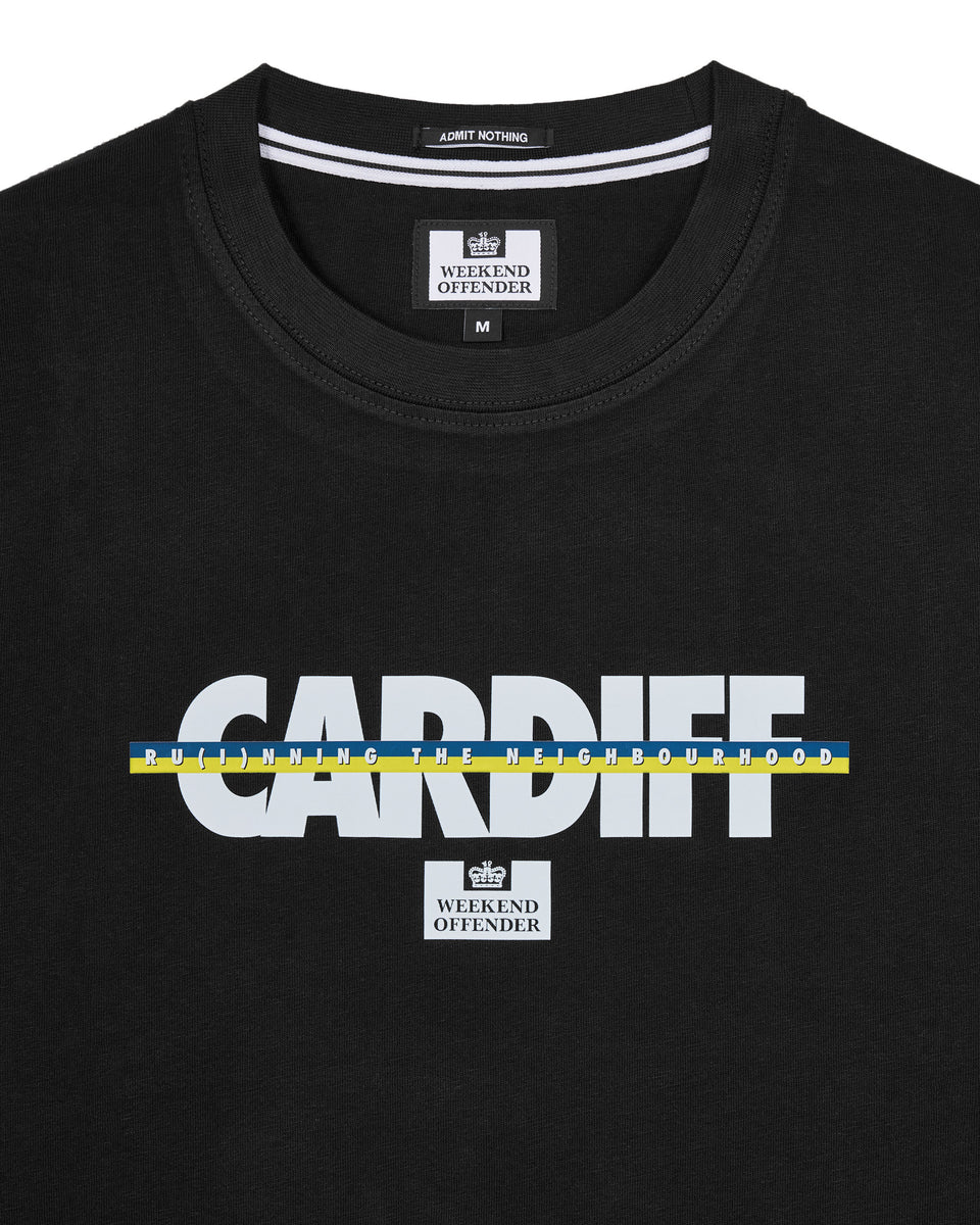 City Series 7 Cardiff TShirt Black Weekend Offender
