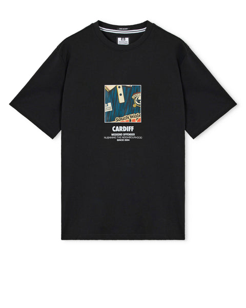 City Series 8 Cardiff T-Shirt Black/Blue – Weekend Offender