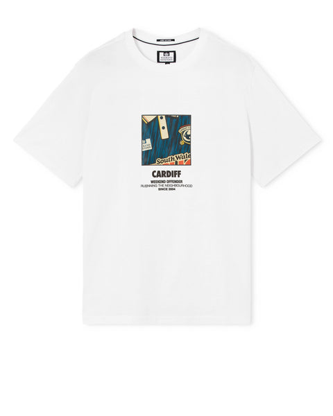 City Series 8 Cardiff T-Shirt White/Blue – Weekend Offender