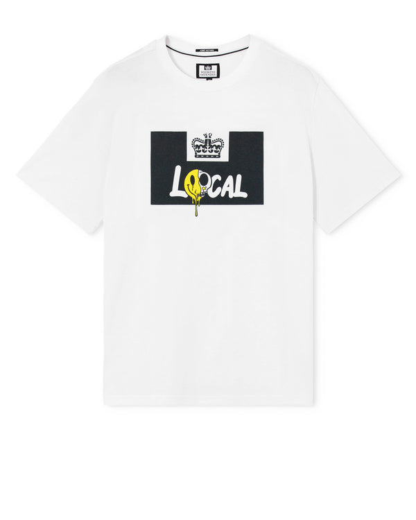 T-Shirt bianca grafica locale