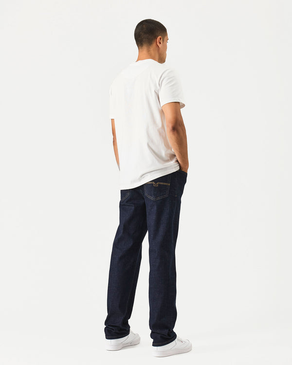 Straight Fit Denim Jeans Dark Rinse