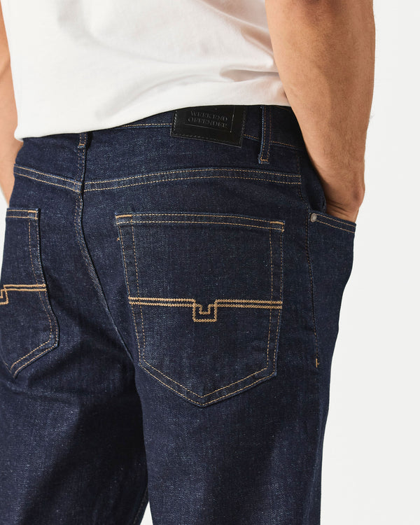 Straight Fit Denim Jeans Dark Rinse