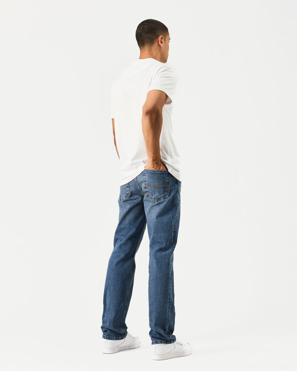 Straight Fit Denim Jeans Washed Vintage