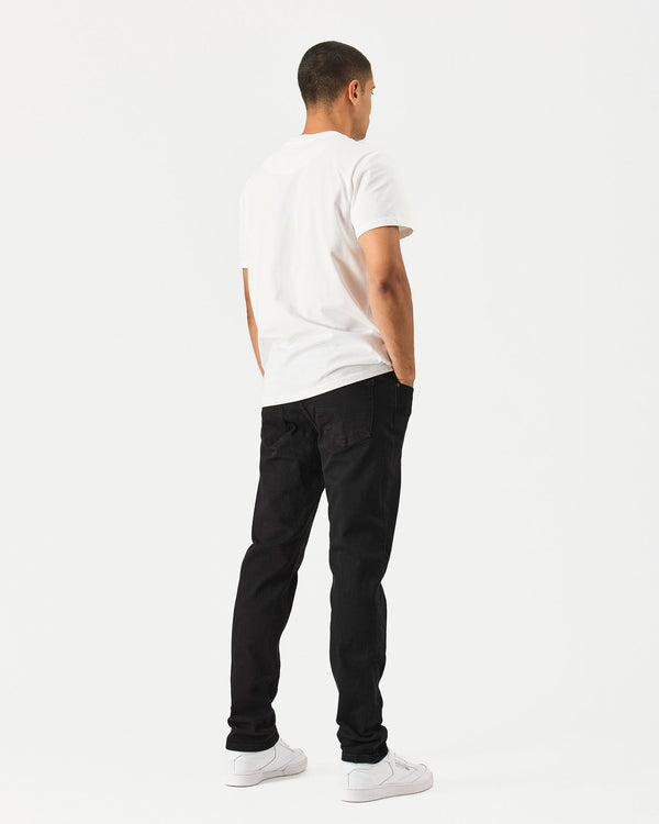 Tapered Fit Denim Jeans Black