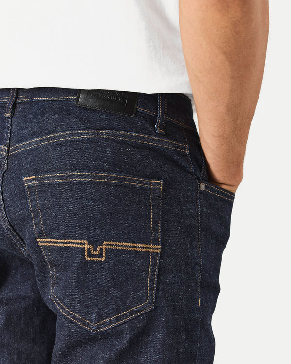 Tapered Fit Denim Jeans Dark Rinse