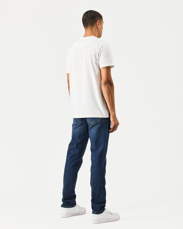 Tapered Fit Denim Jeans Dark Vintage