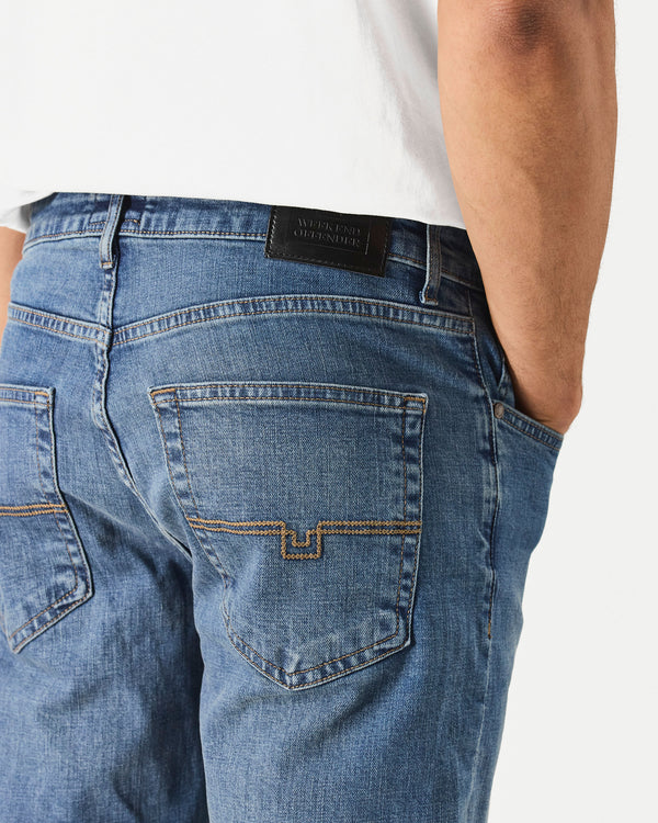 Tapered Fit Denim Jeans Washed Vintage