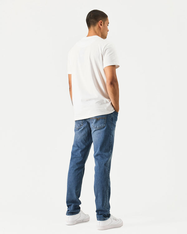 Tapered Fit Denim Jeans Washed Vintage