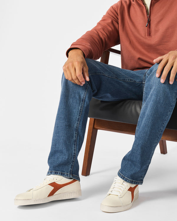 Tapered Fit Denim Jeans Washed Vintage