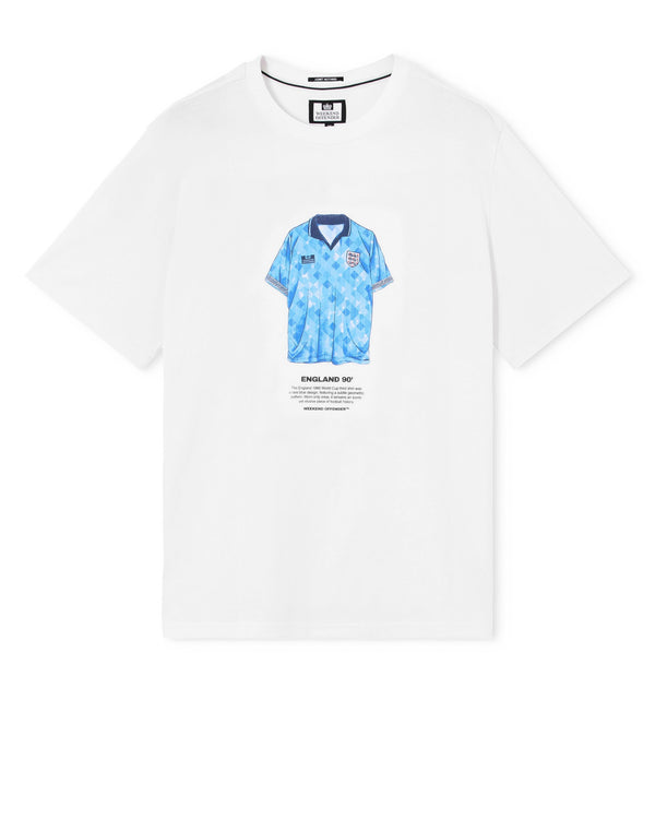 T-shirt grafica macellaio bianca