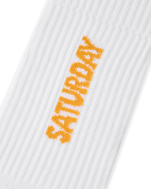 Friday/Saturday/Sunday Sports Socks White (3 PAIR PACK)