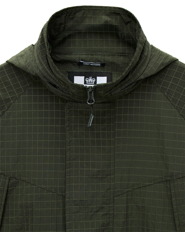 Algiers Longline Mac Black Forest Green