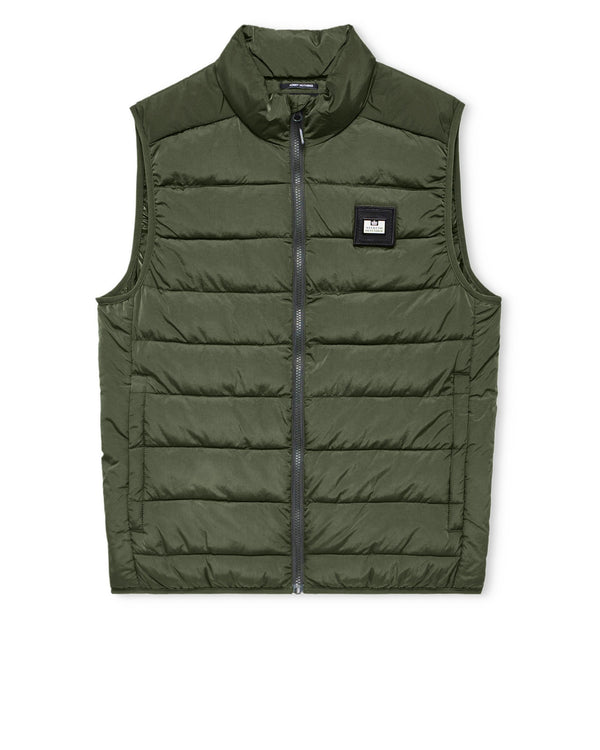 Gacha Padded Gilet Black Forest Green