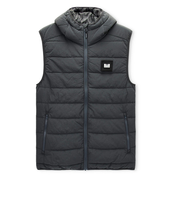 Toronto Hooded Gilet Cyclone Grey