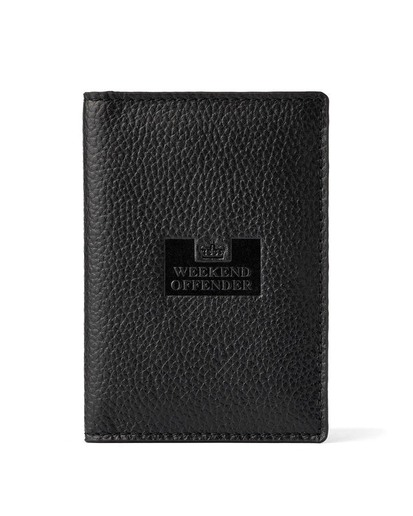 Leather Passport Holder With Gift Box Black