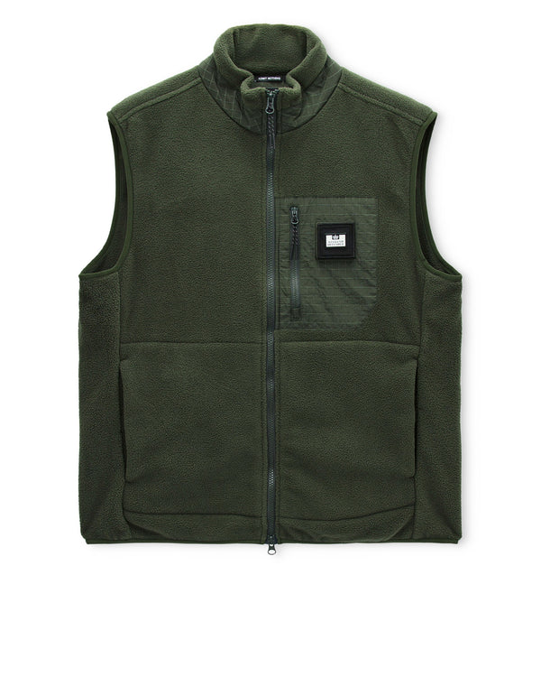 Blaine Polar Fleece Gilet Black Forest Green