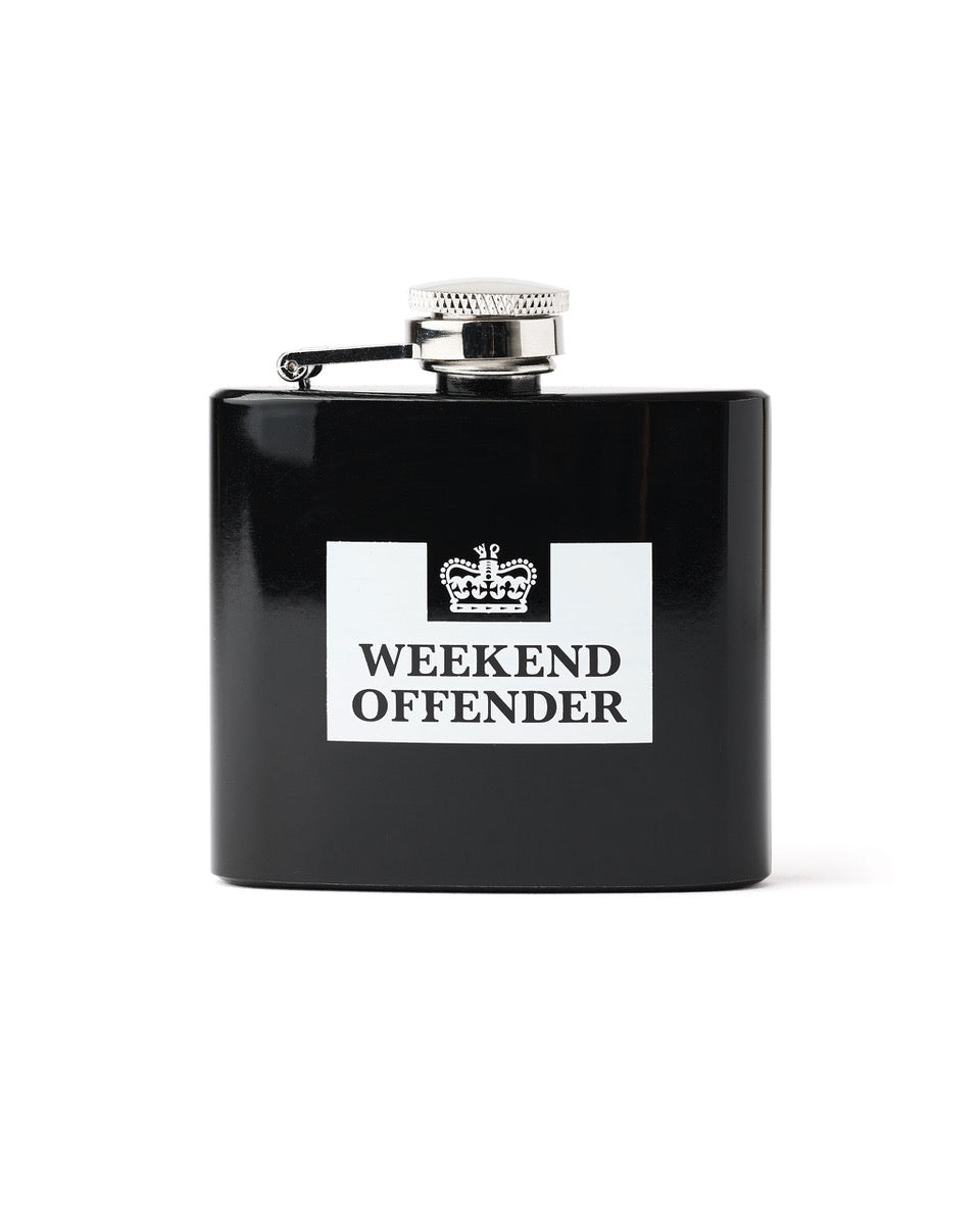 Hip Flask Black White 60ml 2oz