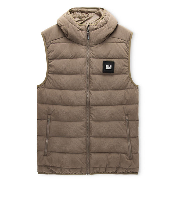 Toronto Hooded Gilet Tobacco Brown