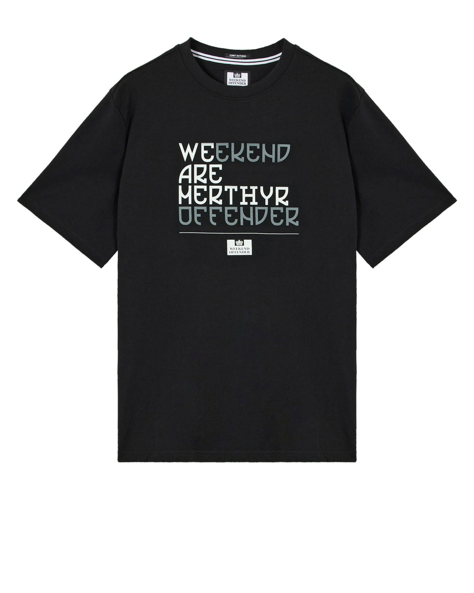 We Are Merthyr Graphic T-Shirt Black – Weekend Offender