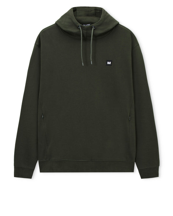 Felpa con cappuccio Ribbe Nero Verde Foresta