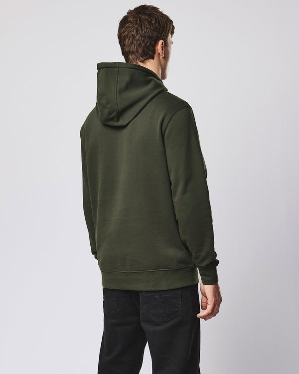 Felpa con cappuccio Ribbe Nero Verde Foresta